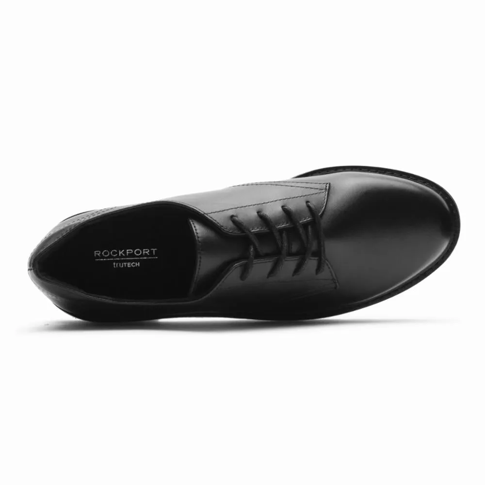 Rockport Women KACEY LACEUP BLACK LTHR