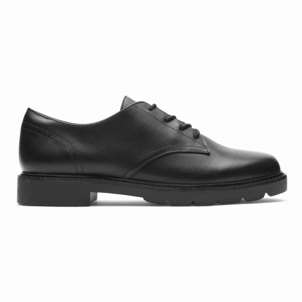 Rockport Women KACEY LACEUP BLACK LTHR