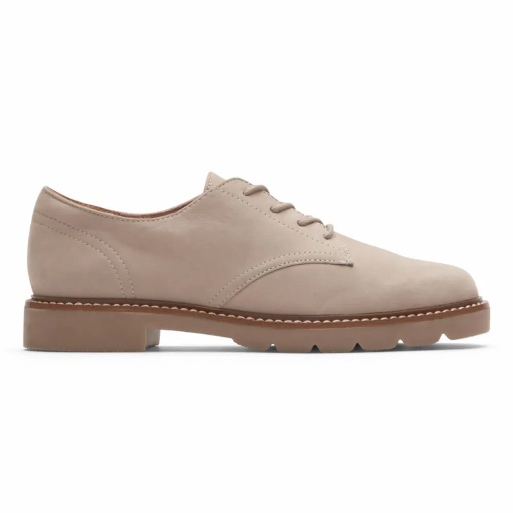 Rockport Women KACEY LACEUP TAUPE LTHR