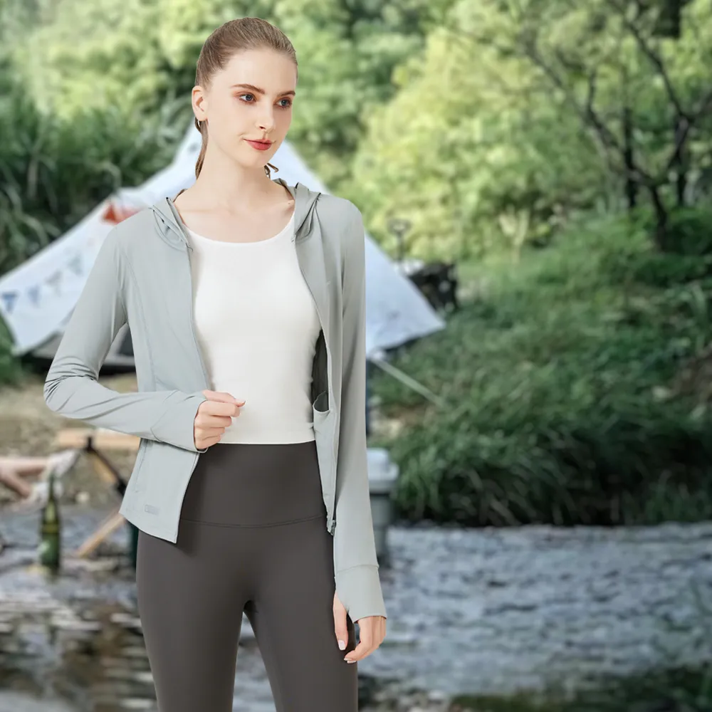 Slim Fit Hooded Sun Protection Jacket