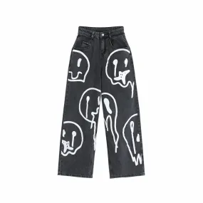 Smiley Faces Distort Pants