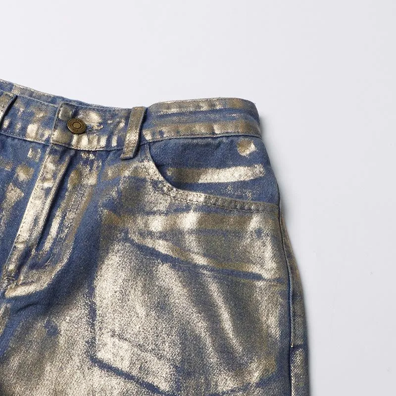 Spray Paint Gradient Casual Jeans