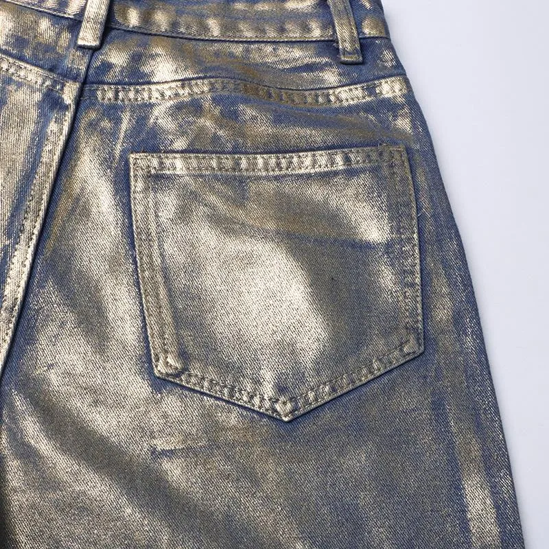 Spray Paint Gradient Casual Jeans
