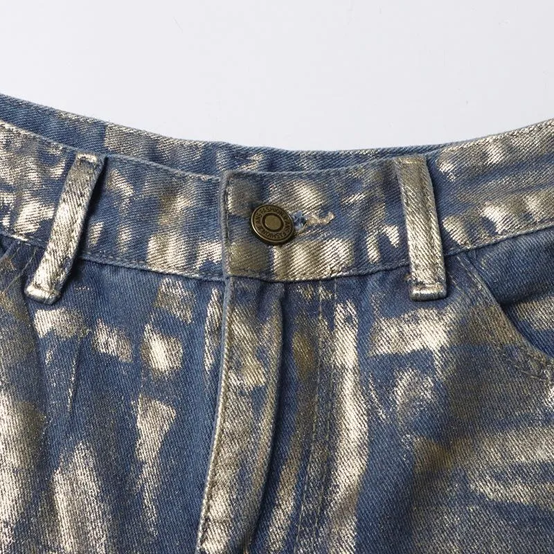 Spray Paint Gradient Casual Jeans