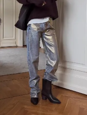 Spray Paint Gradient Casual Jeans