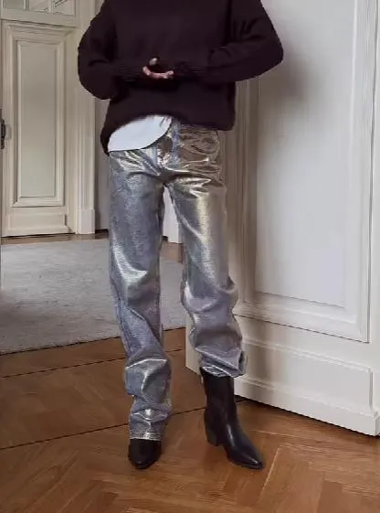 Spray Paint Gradient Casual Jeans