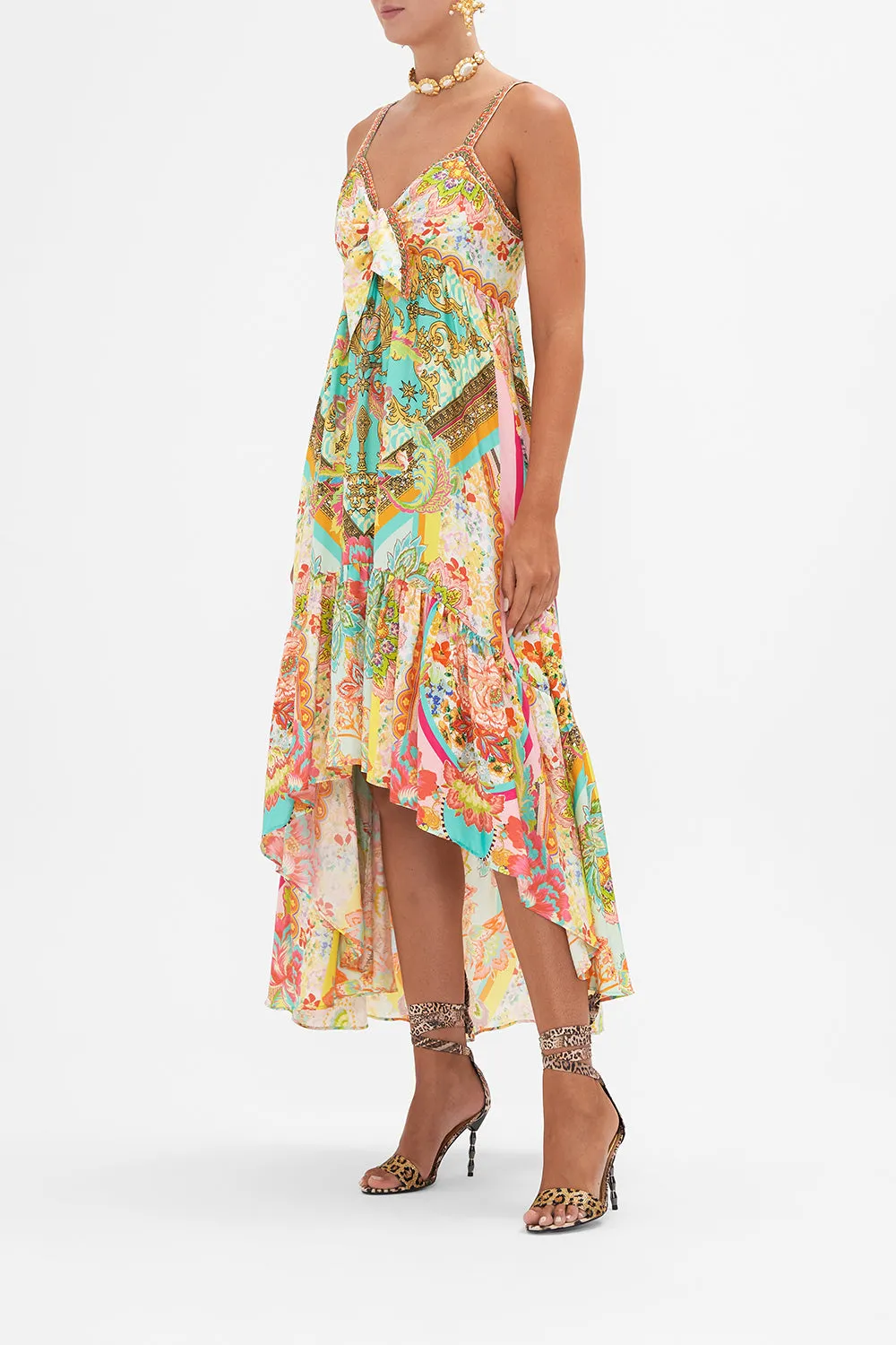 TIE FRONT HIGH LOW DRESS AN ITALIAN WELCOME