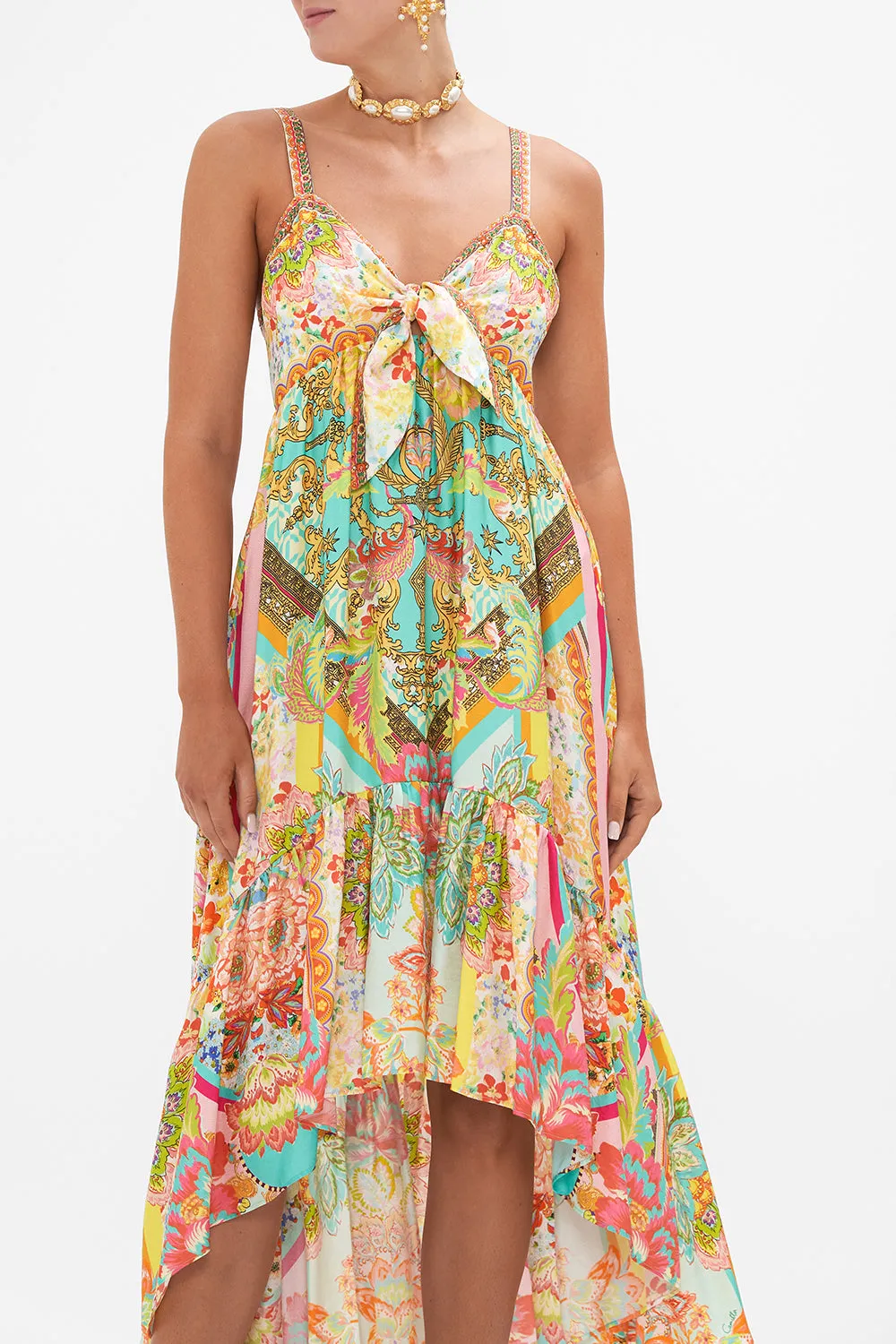 TIE FRONT HIGH LOW DRESS AN ITALIAN WELCOME