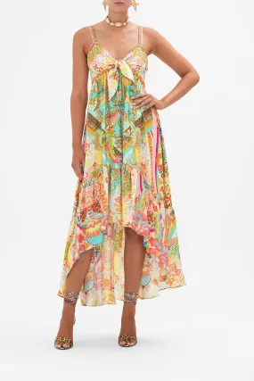 TIE FRONT HIGH LOW DRESS AN ITALIAN WELCOME