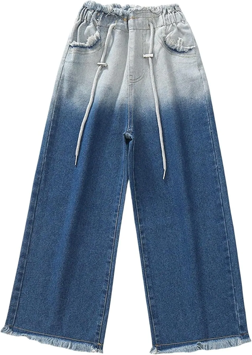 Toddler Baby Girls' Gradient Jeans Autumn Trousers Children Korean Style Girls School Denim Jeans 2025 Casual Jeans