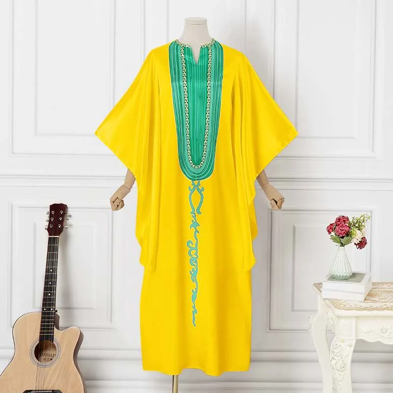 VONDA Summer Sundress Women Bohemian Casual Loose Printed Party Maxi Dress Elegant Ruffled 3/4 Bat Sleeve Beach Robe Femme L S4700128
