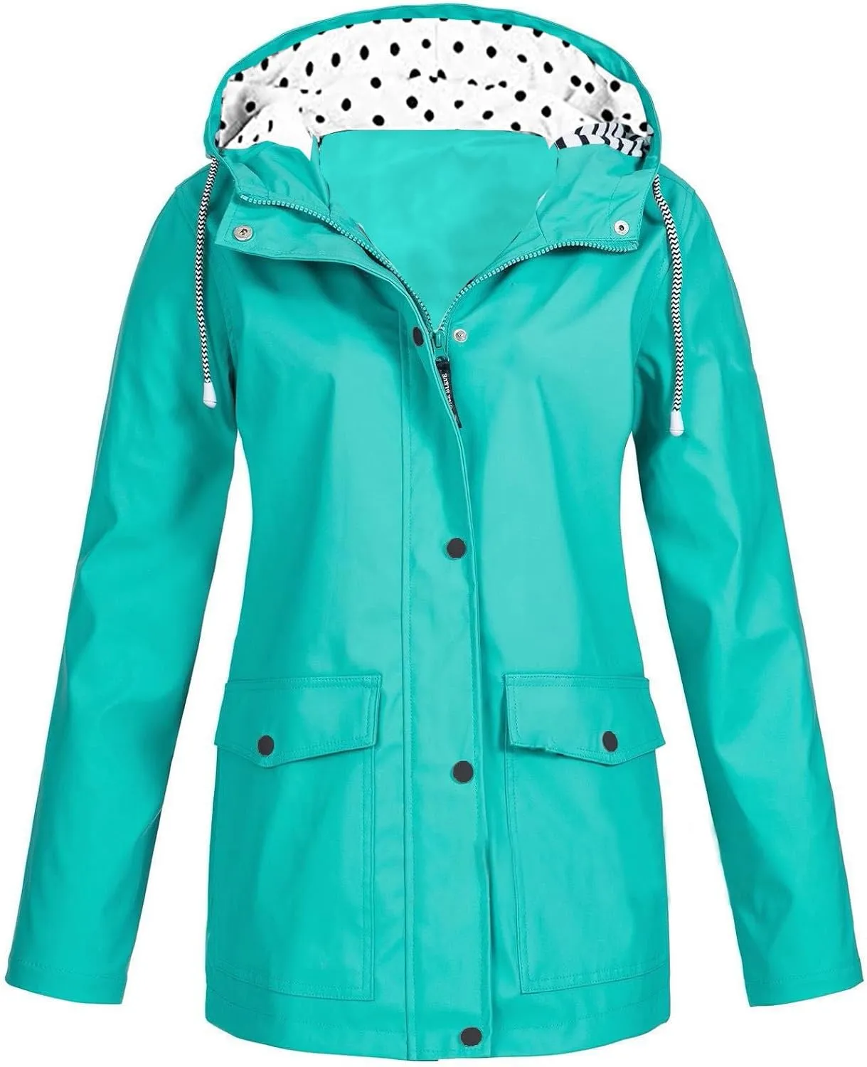 Waterproof Windbreaker for Women Waterproof Breathable Hooded Rain Jacket Girls Rain Coat Shell for Hiking Travel