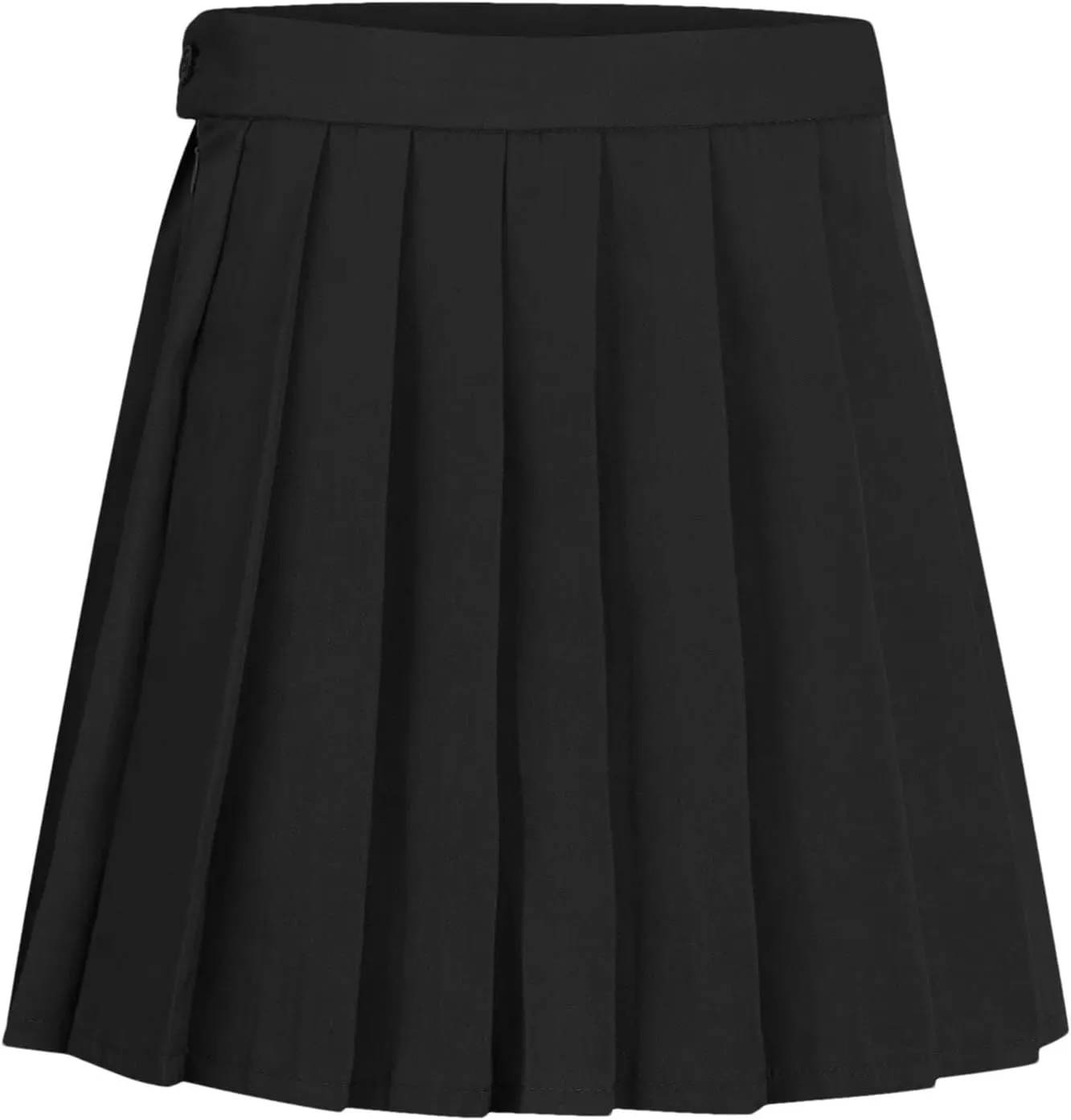 Womens Casual Pleated Mini Skirt High Waisted A-Line Comfortable Cute Ruffle Short Skirt
