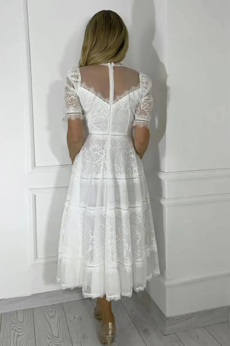 Women's elegant mesh lace dress
