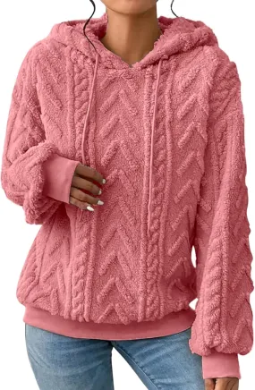 Women's Orange Oversized Fall & Winter Hoodie, Soft & Comfortable, Button Closure, Loose Fit, Kangaroo Pocket, Ribbed Cuffs & Hem, Casual & Versatile, Adult Size X-Large