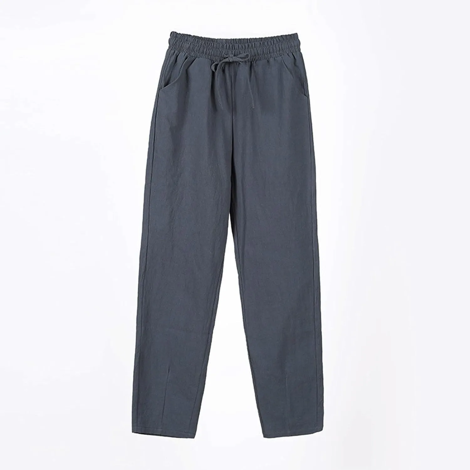 Womens Sweatpants, Peasant Pants Casual Straight Leg Plus Size Linen Lounge Stretchy