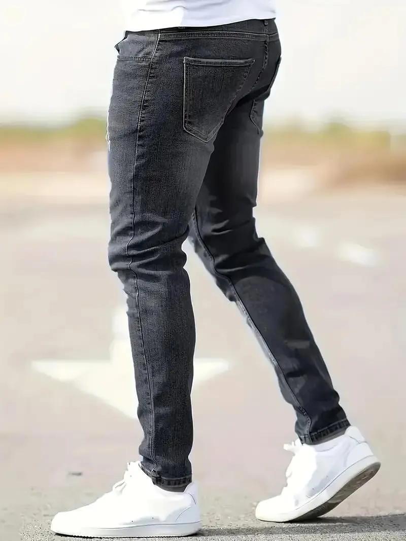 ZAFUL Men's Skinny Jeans Slim Fit Stretch Jeans Washed Flex Jeans Fashion Denim Pants