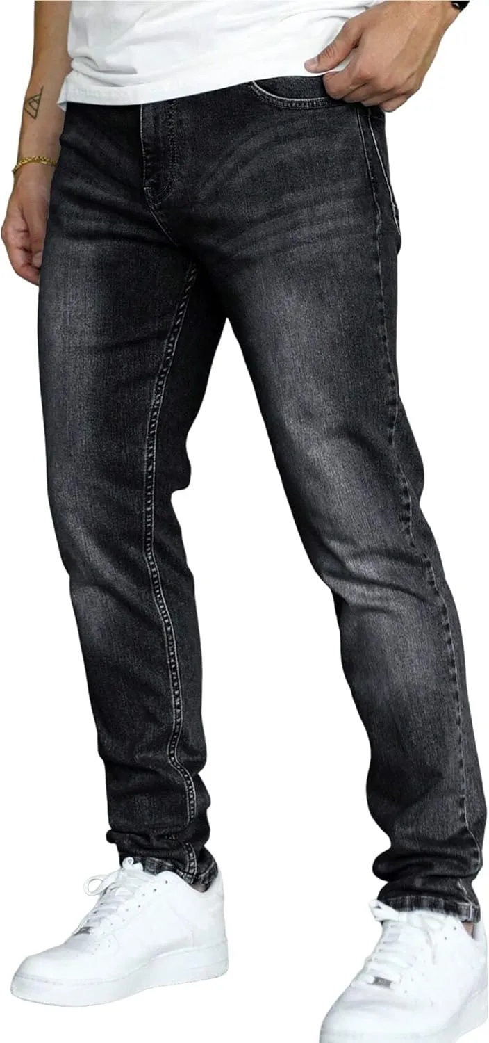 ZAFUL Men's Skinny Jeans Slim Fit Stretch Jeans Washed Flex Jeans Fashion Denim Pants