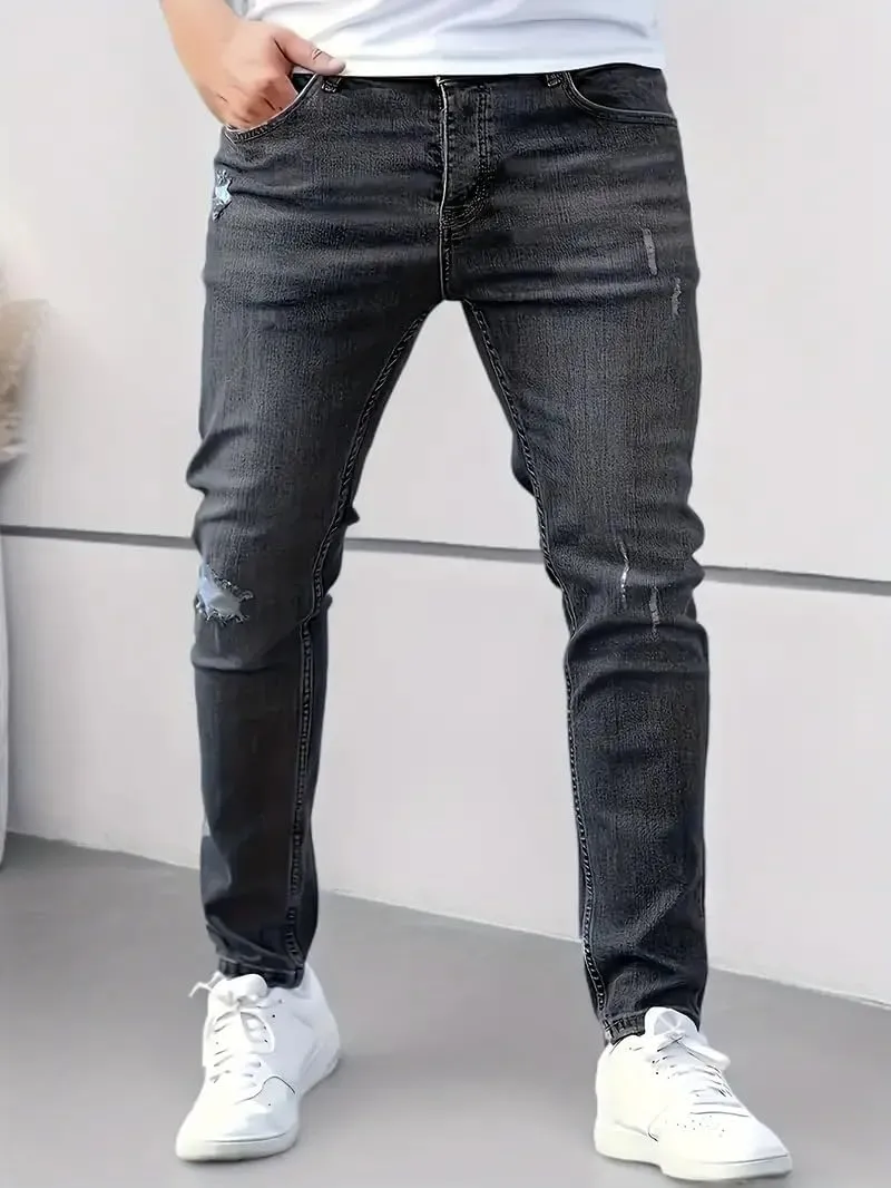 ZAFUL Men's Skinny Jeans Slim Fit Stretch Jeans Washed Flex Jeans Fashion Denim Pants